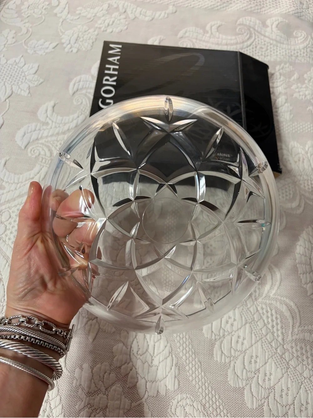 Gorham Lady Anne 8.75 cut glass bowl NWT - gifts quiet luxury classic hostess